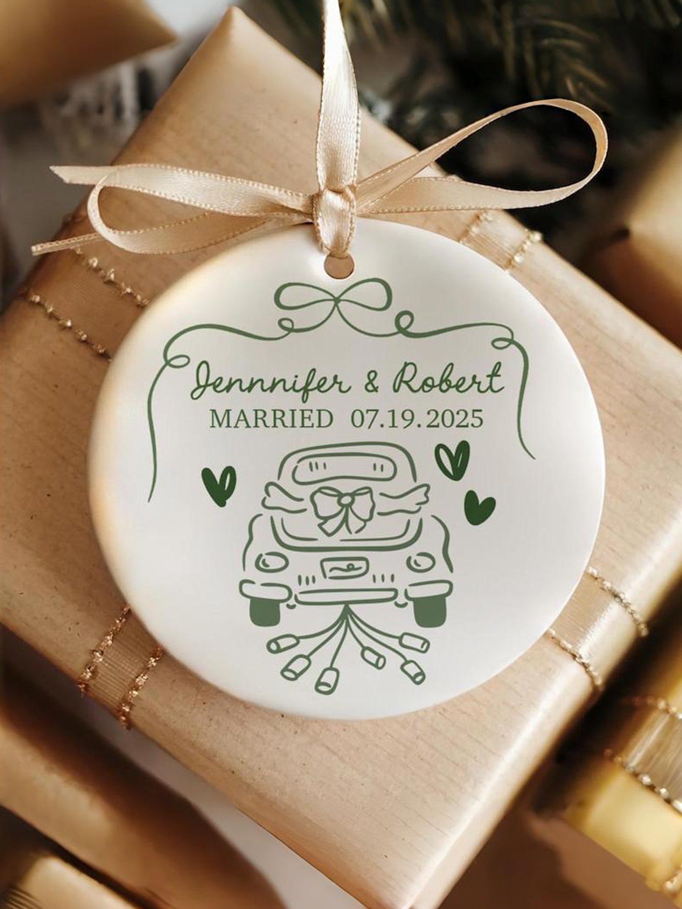 2025 Newlywed First Christmas Ornament